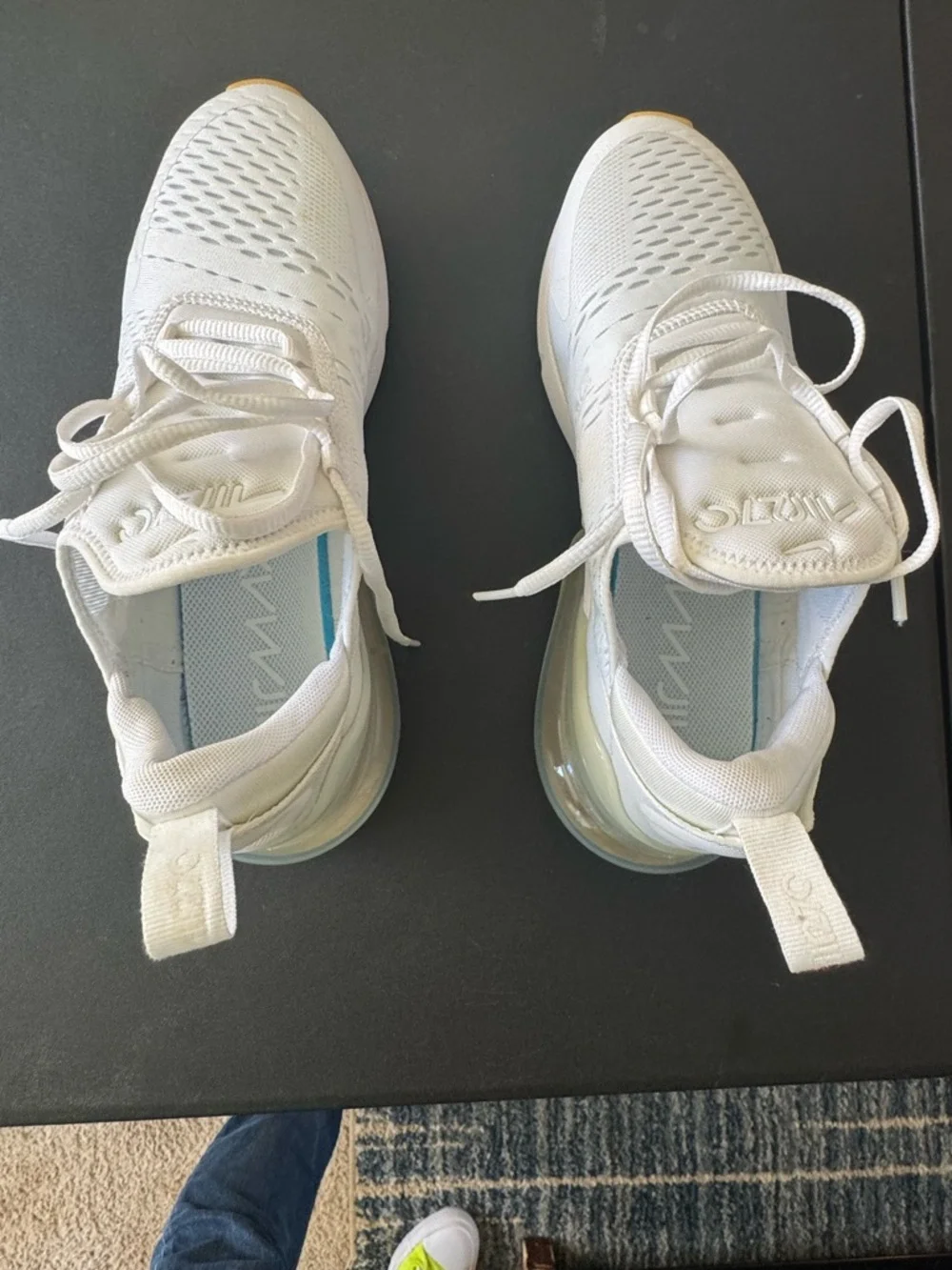 Nike White Air270 Mesh Sneakers with Gum Tip - Picture 4 of 6